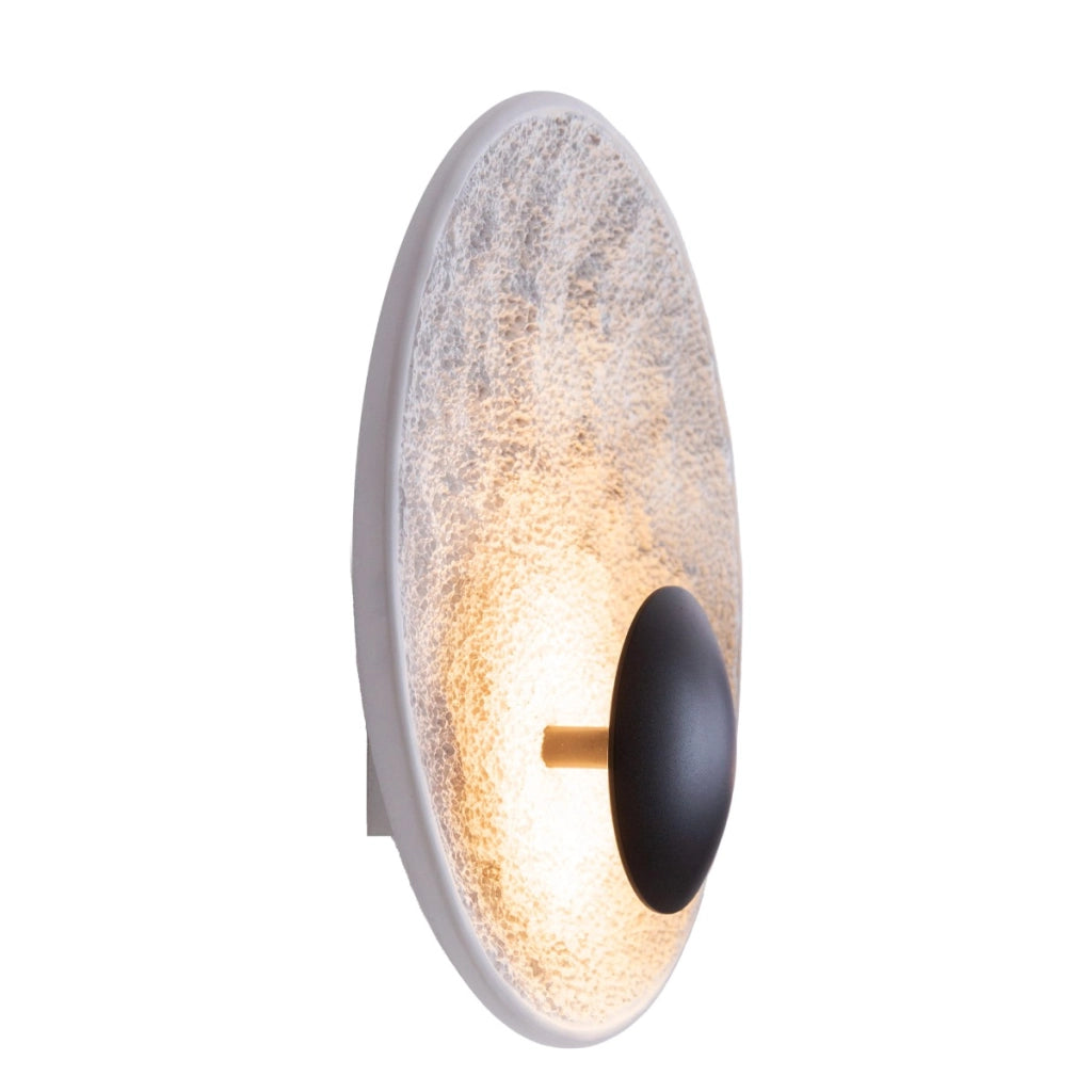 Applique da parete in gesso tonda nera LED 5W Maxlight