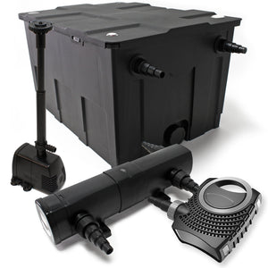 Set: Filtro bio per laghetto 60000l Chiarificatore UVC 36W Pompa 80W Pompa fontana