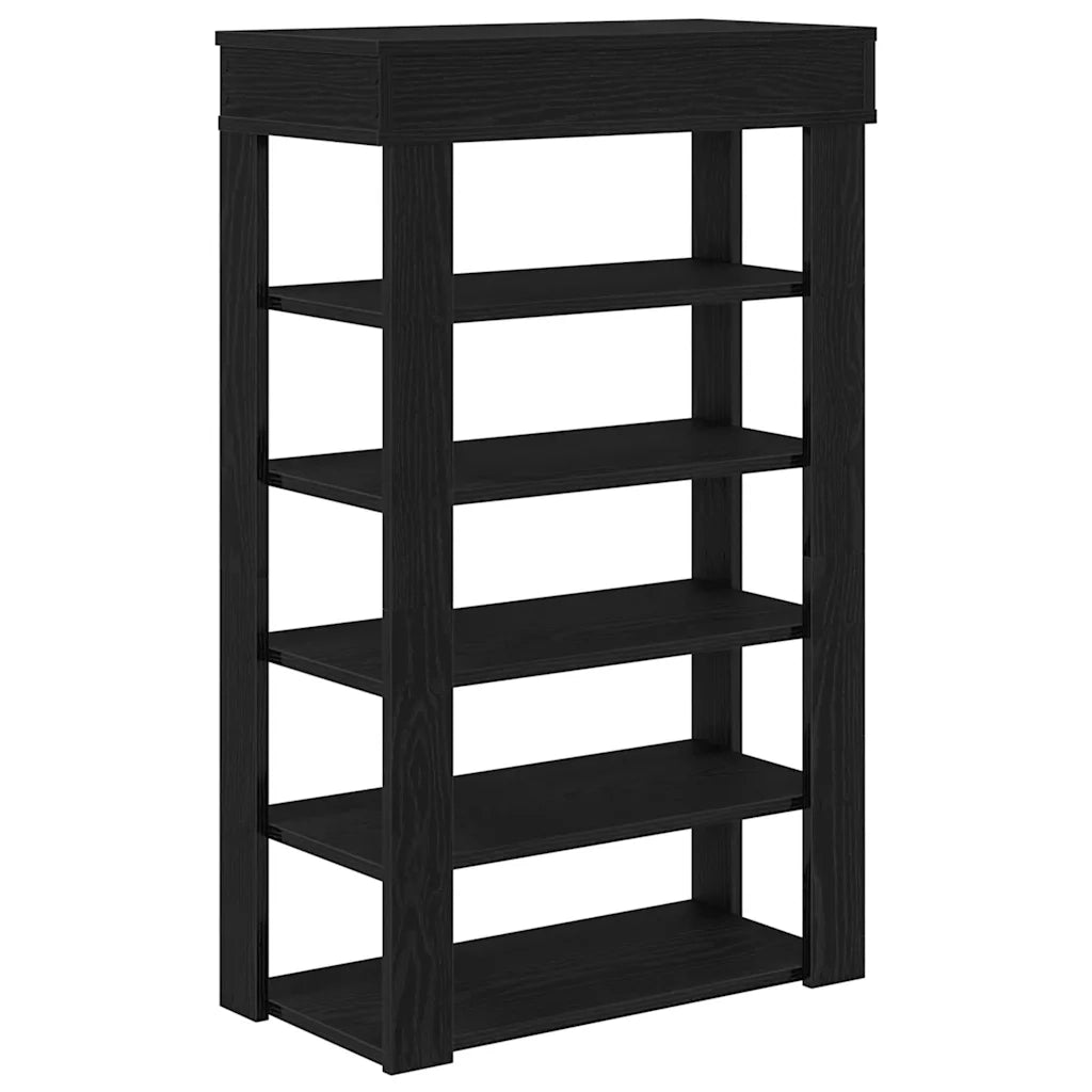 vidaXL Scarpiera Nera 60x30x98 cm in Legno Multistrato
