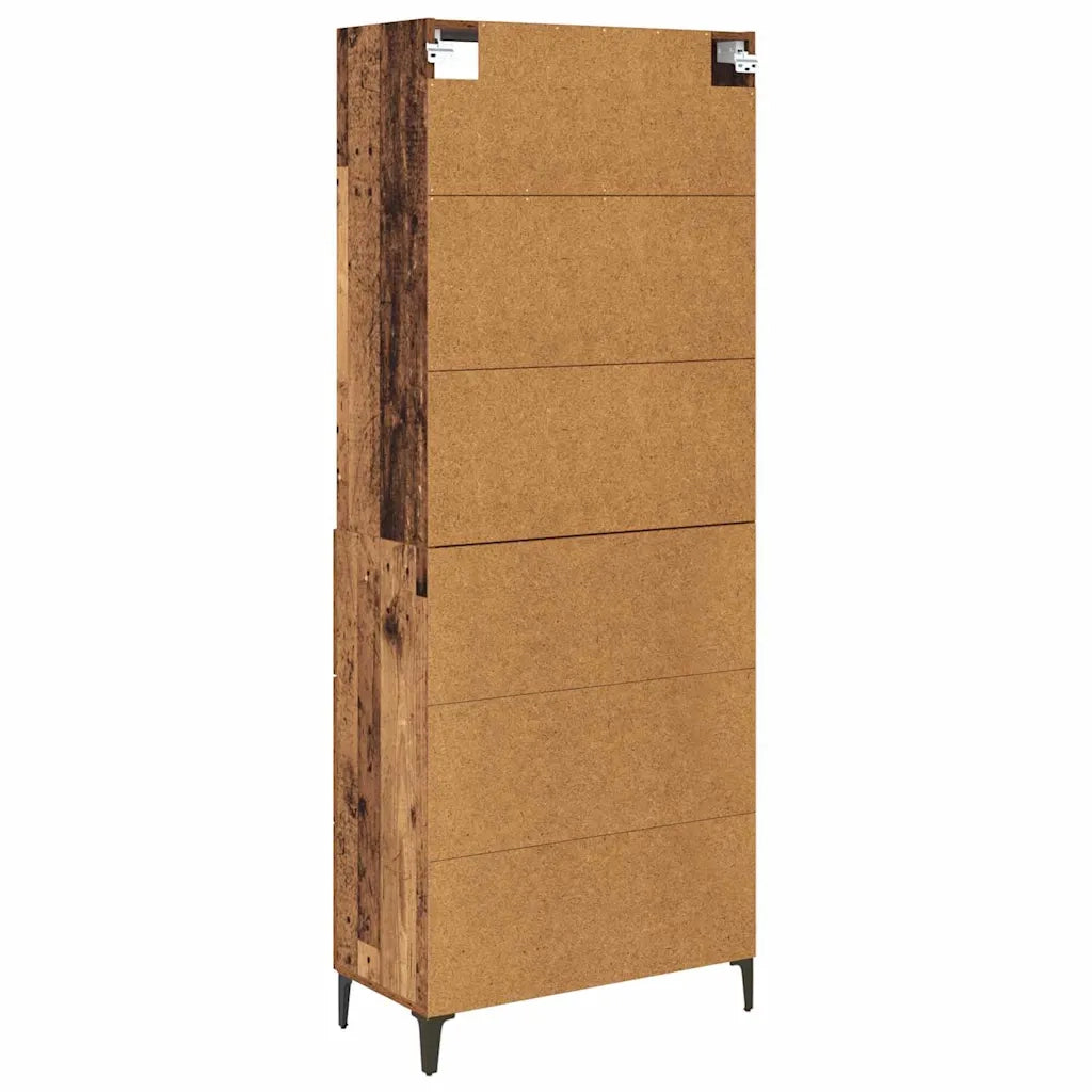 Credenza | Madia | Buffet da pranzo | Armadio da pranzo Legno vecchio 69,5 x 34 x 180 cm Legno multistrato