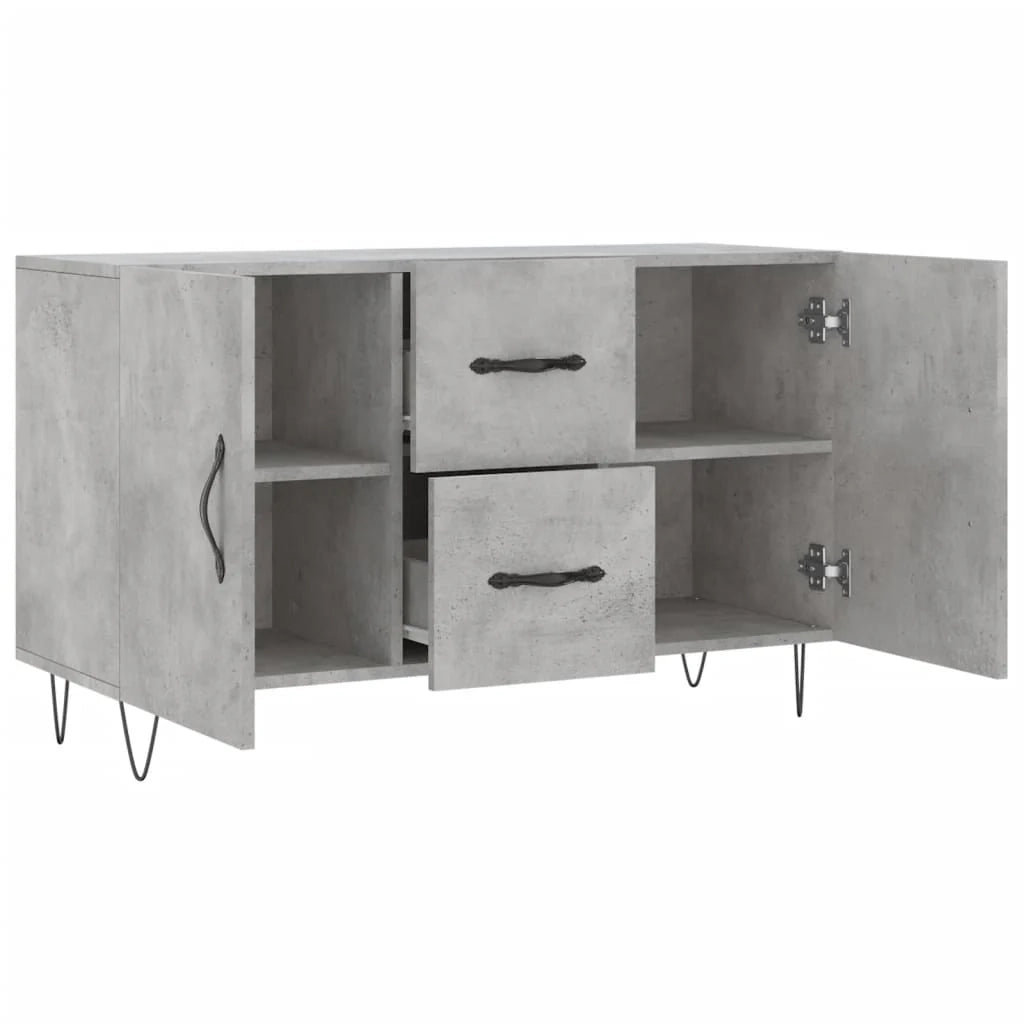 Buffet credenza cassettiera armadio mobile contenitore organizer per cucina soggiorno salotto 100 x 36 x 60 cm legno ingegnerizzato grigio 02_0031828