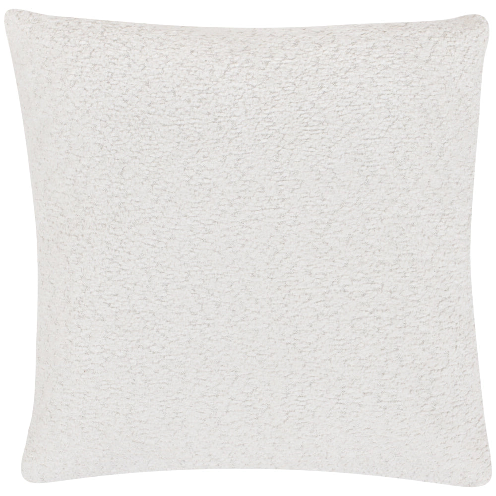 Divano a 3 posti in poliestere Boucle bianco sporco Divano con cuscini aggiuntivi Arredamento moderno minimalista per il soggiorno