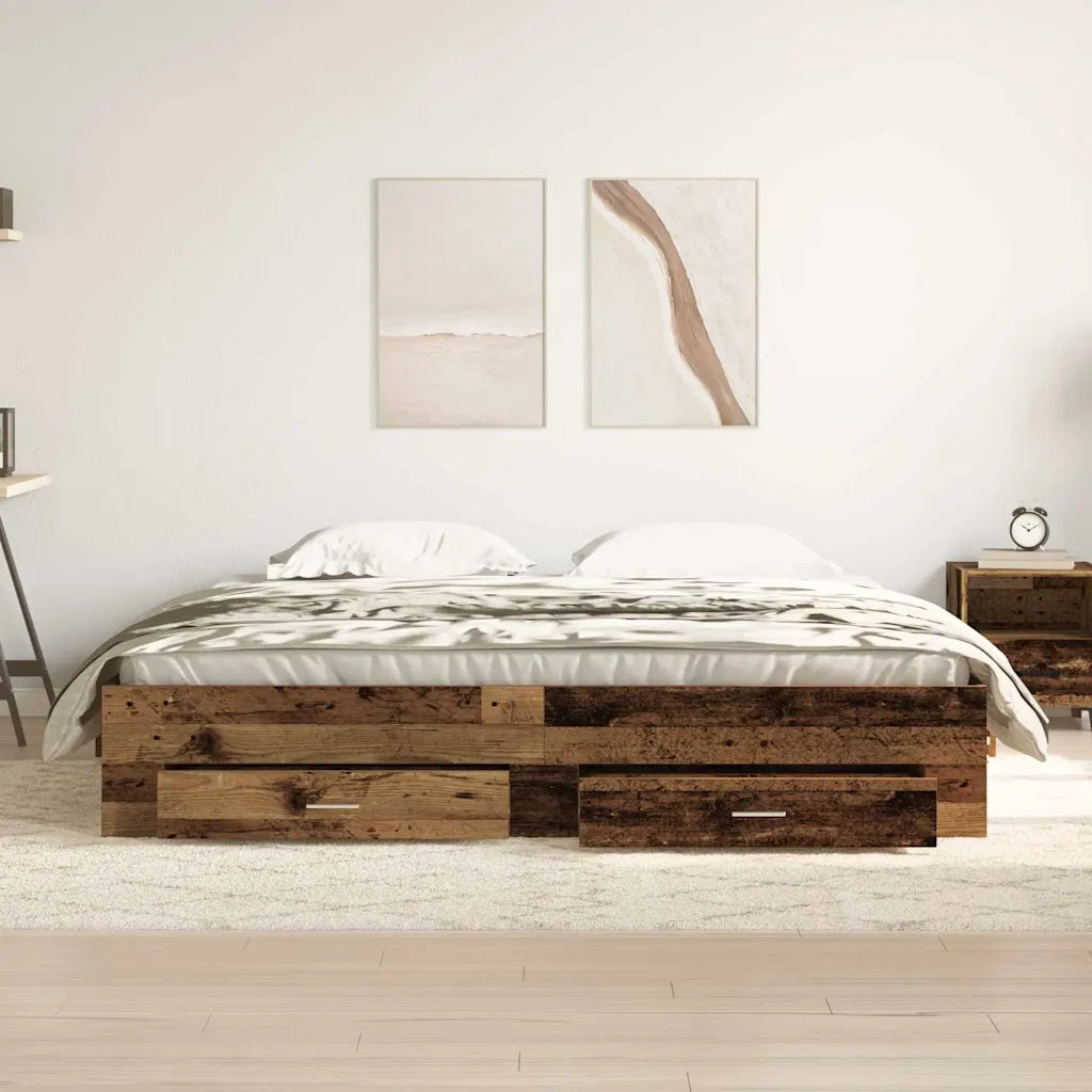 Struttura del letto con cassetto Legno vecchio 180 x 200 cm 3333960