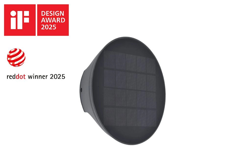 Applique esterna solare BELKA HYBRID LED 9W grigio Lutec