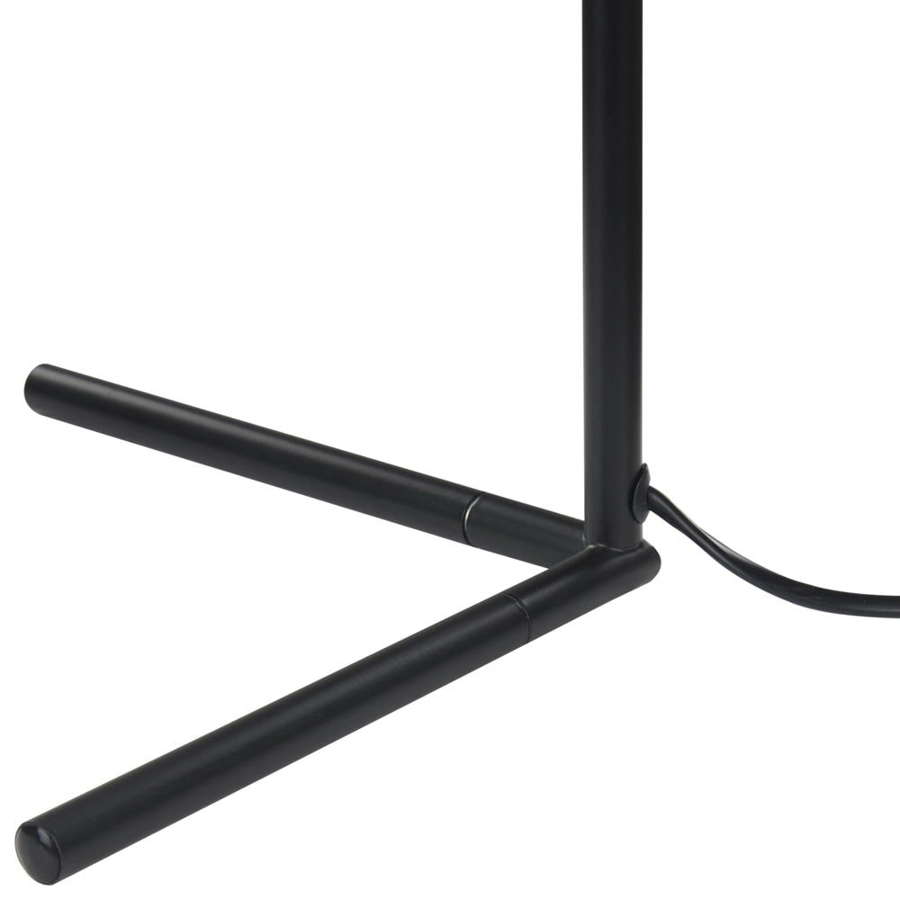 Lampada da tavolo bianca e nera con paralume in vetro Asta in ferro 47 cm Telaio Luce singola Design moderno Accessori per la casa Soggiorno