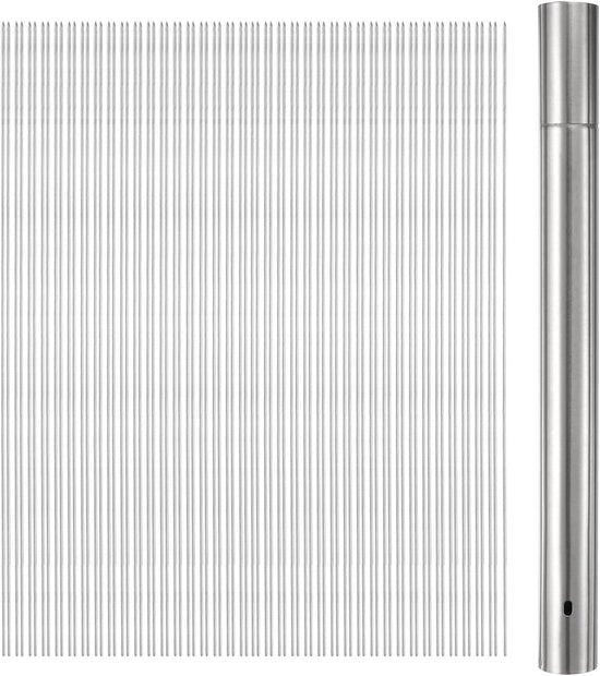 Racchette per kebab in acciaio inossidabile riciclabili - 100 pezzi, 40 cm x 3,5 mm - per grigliare carne e gamberi