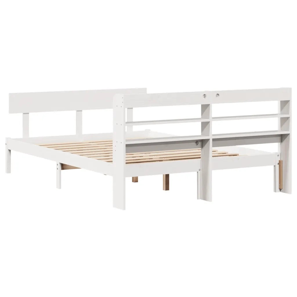 Letto senza Materasso Bianco 140x200 cm Legno Massello di Pino 3306620