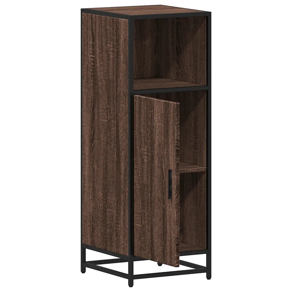 vidaXL Armadietto Bagno Rovere Marrone 35x37,5x100cm Legno Multistrato