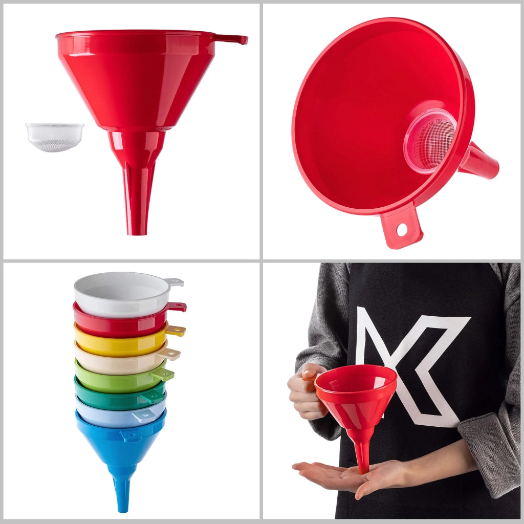 Imbuto da cucina KADAX per bottiglie di damigiane, liquori da vino, con colino e filtro, diametro 120 mm