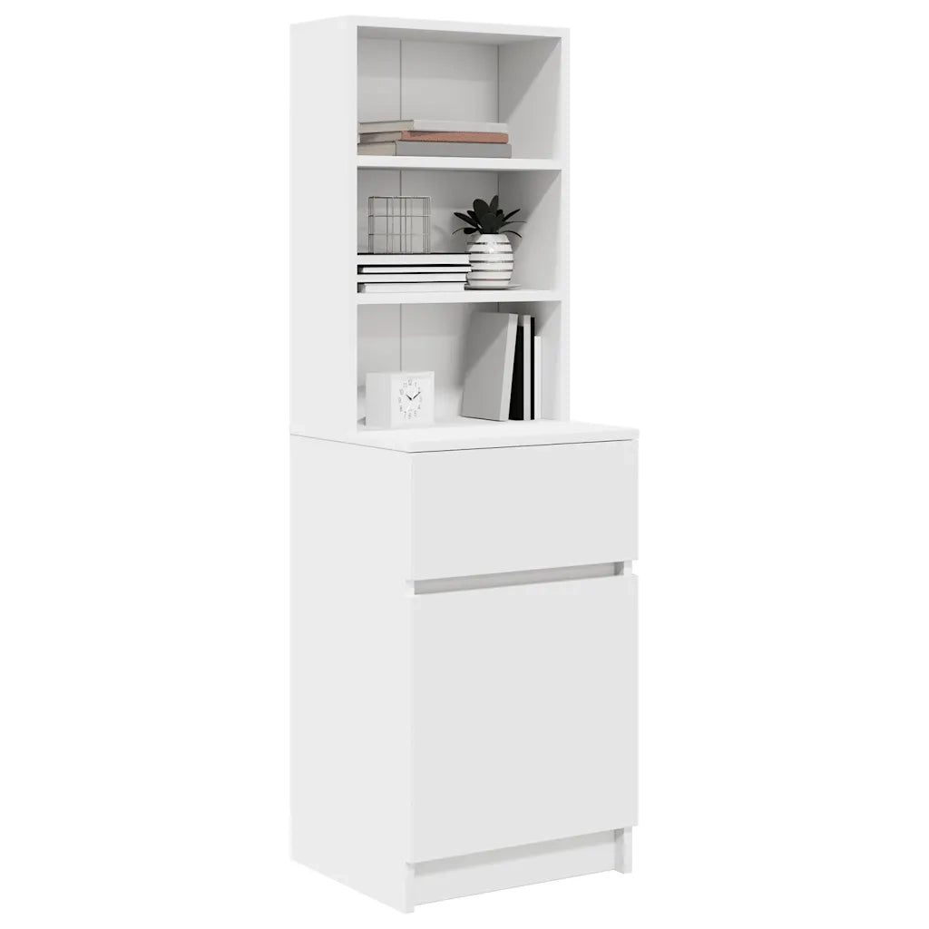 Comodino Bianco 39x35x125 cm in Legno Multistrato 861310