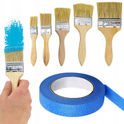 Set di Pennelli Sintetici + Nastro Adesivo Blu 40 mm x 50 m – Finitura Senza Striature | Per Pareti e Mobili