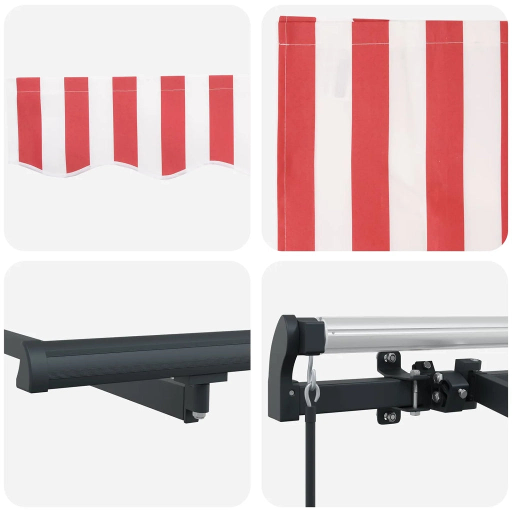 Tenda Retrattile Rosso 250 x 200 cm Tessuto 3329406