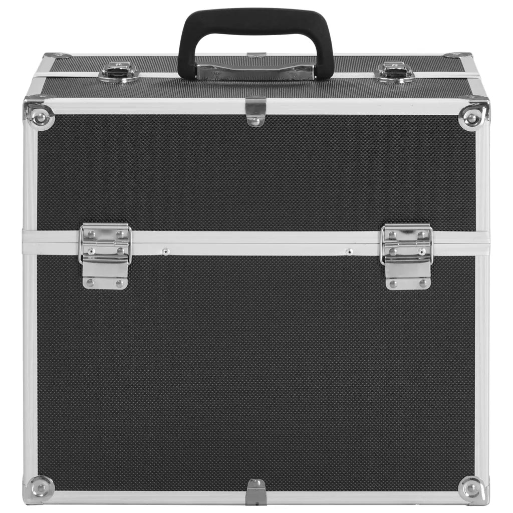 Valigia per Cosmetici 38x23x34 cm Nera in Alluminio CFW5290543