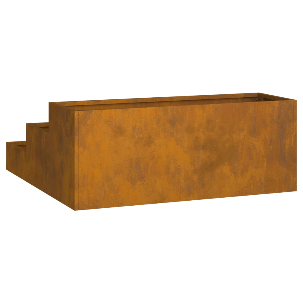 Fioriera da Giardino 3-Tier 90x90x35 cm Acciaio Resistente alle Intemperie