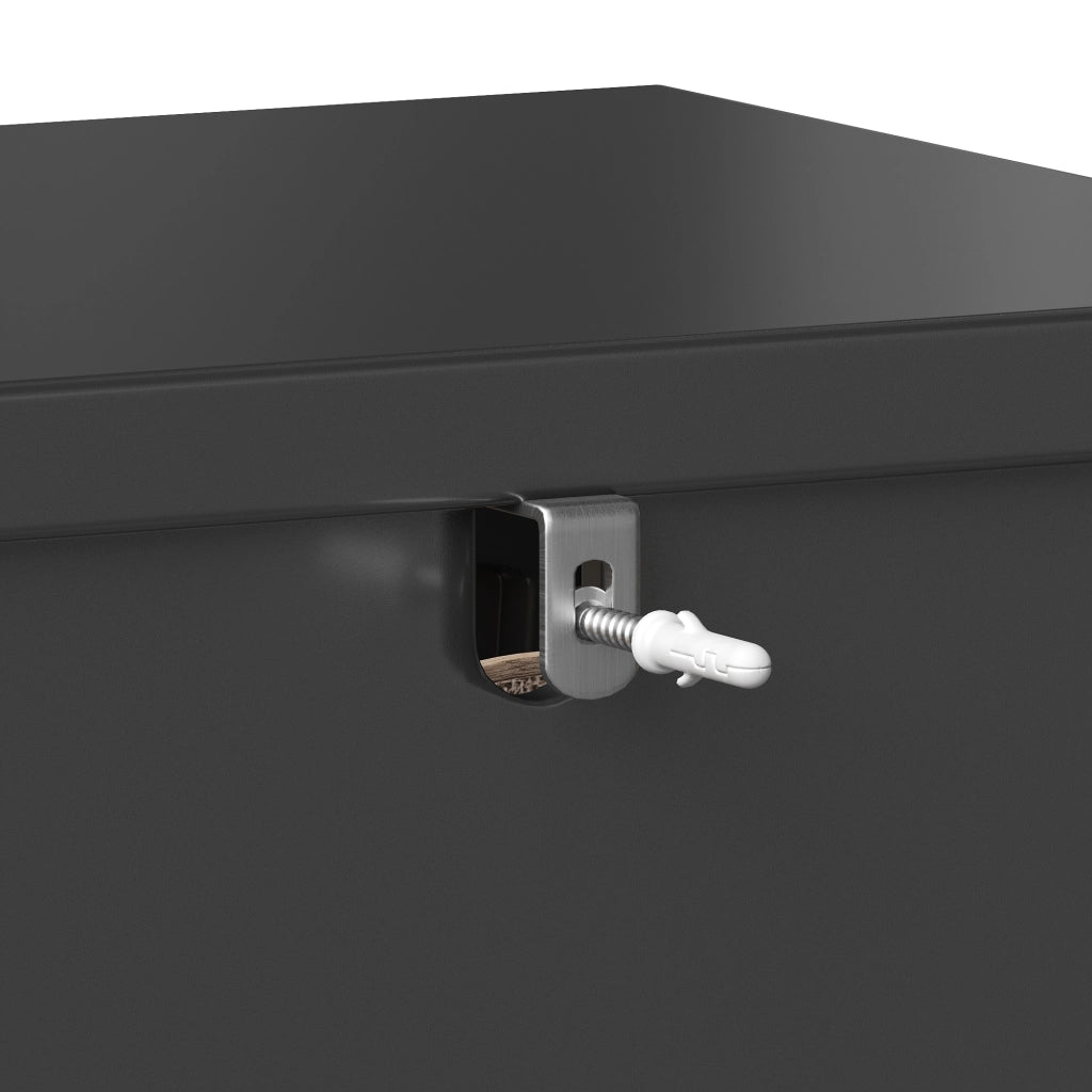 BUFFET 70x38,3x180 cm Nero MDF e metallo con LED RGB e portabottiglie