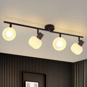 ZMH Faretto da soffitto 4 fiamme E14 vetro paralume vintage per soggiorno