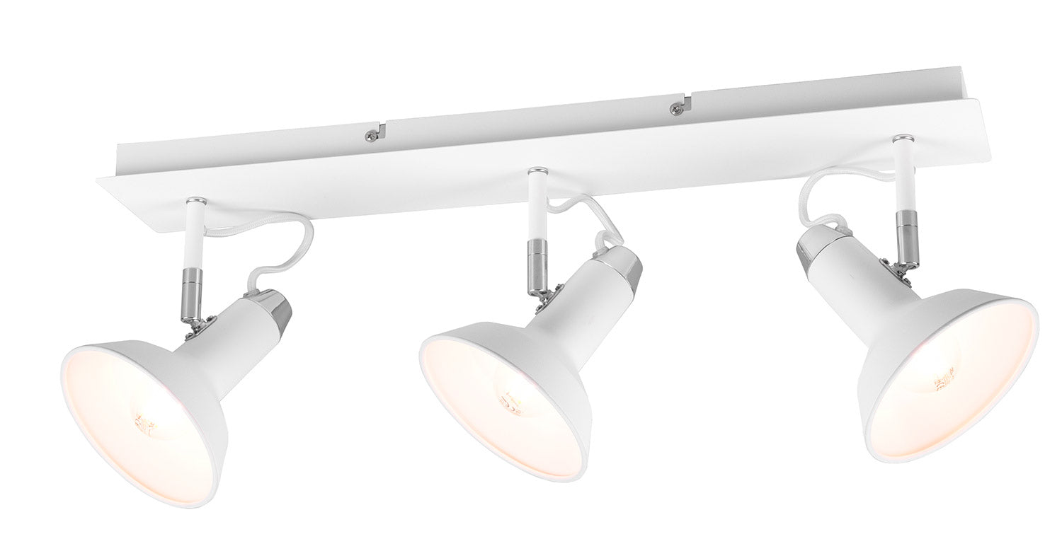 Plafoniera da Interno Attacco E14 in Metallo Bianco Opaco