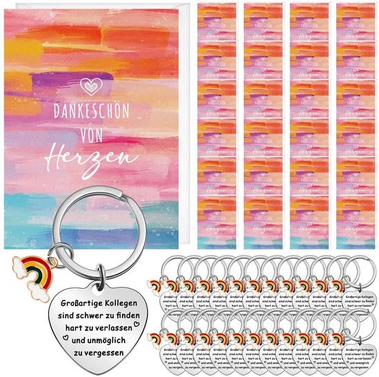 Set di addii per 25 persone - Maniglie - Carte di ringraziamento - Buste bianche - Addii - Regalo di ringraziamento - Acciaio inossidabile - Cadeaux di laurea