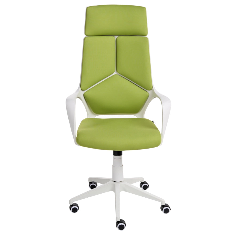 Sedia da ufficio in tessuto verde lime girevole per computer da scrivania Seduta regolabile Schienale reclinabile