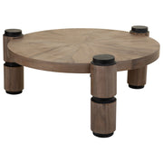 Tavolino da salotto in legno e metallo marrone D110x46
