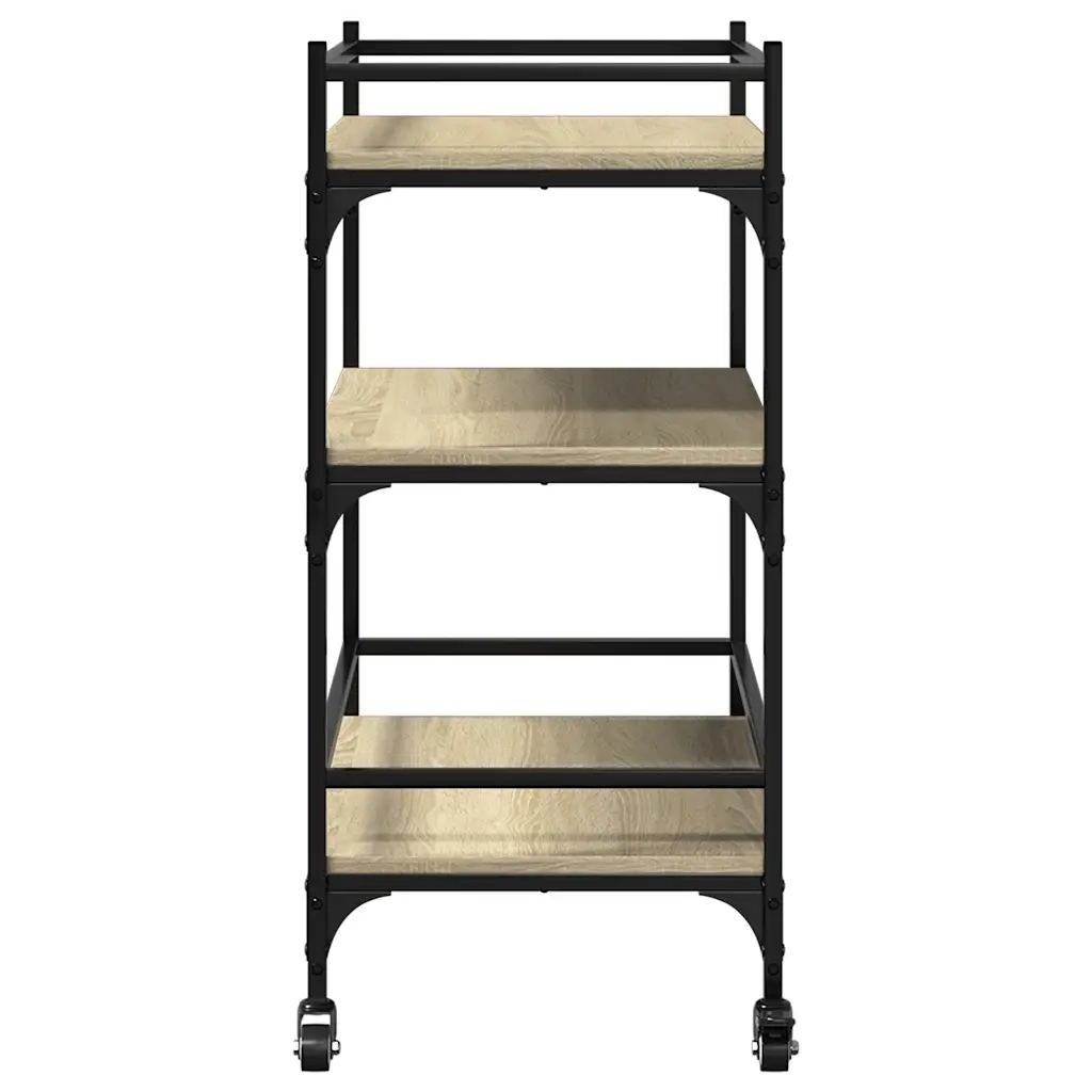 Carrello da Cucina Rovere Sonoma 65x40x86,5cm Legno Multistrato CFW5298375