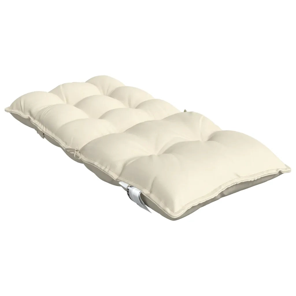Cuscini per Sedia Schienale Basso 4 pz | Cuscini per sedie Crema in Tessuto Oxford