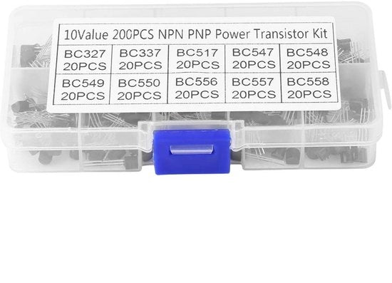 Componenti elettronici - Trasistore - 200 pezzi - Per riparazione DIY - 10 valori - TO-92 - Apparecchi elettrici - Adatto per appassionati - Varie tipologie