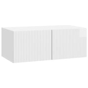 Mobile Porta TV da Muro-Credenza per TV sospesa Bianco Lucido 78,5 x 41 x 30 cm 294563