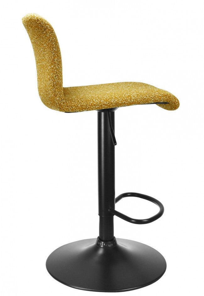 Set 2 Sgabelli Bar 41x46x86/107 cm in Poliestere Rafael Nero-Senape