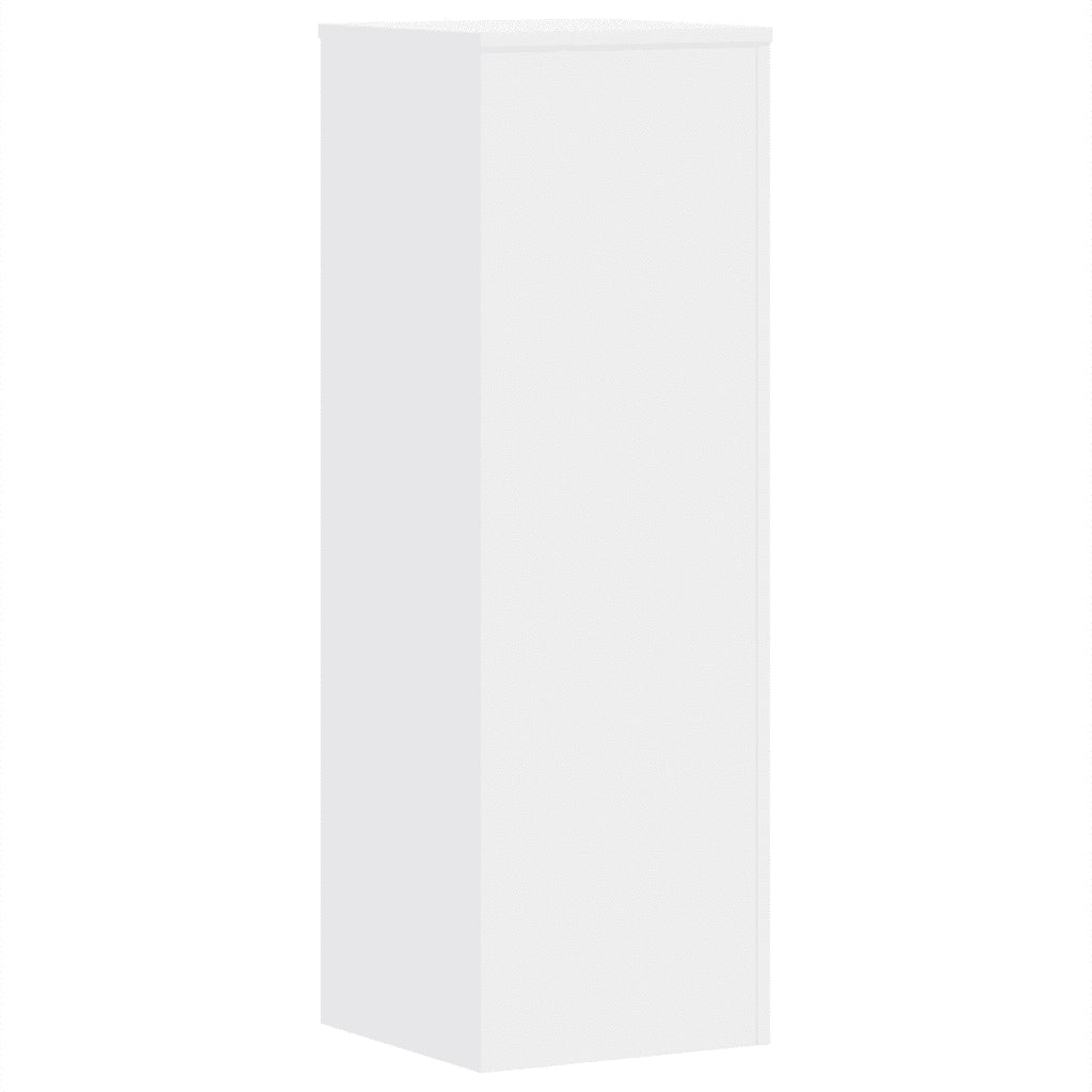 vidaXL Supporti per Piante 2 pz Bianchi 33x33x100 cm Legno Multistrato