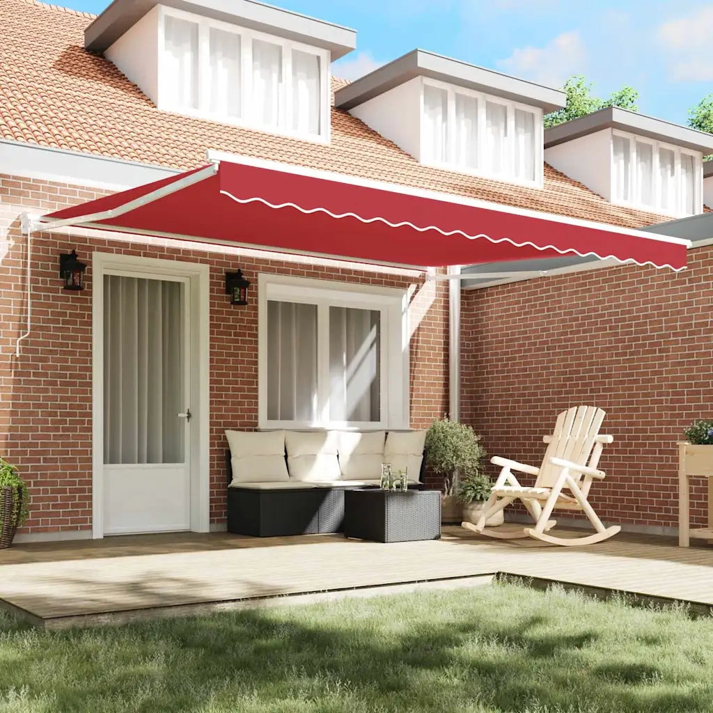 Tenda retrattile manuale Rosso 400 × 300 cm 3330695