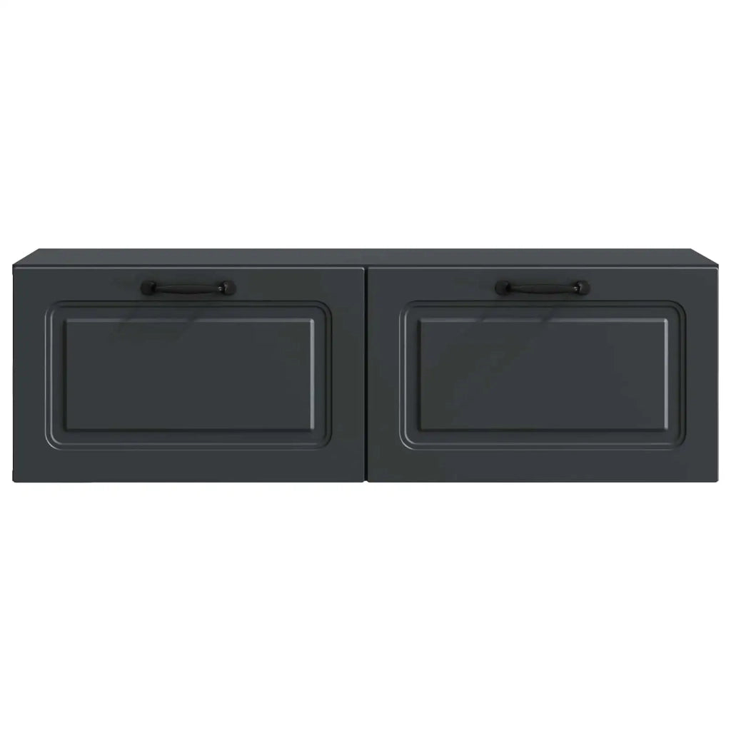 Mobile Porta TV da Muro Montaggio a parete Nero 98 x 31 x 30 cm
