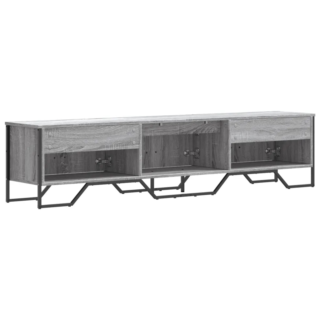 Mobile Porta TV Grigio Sonoma 180x34x41cm in Legno Multistrato