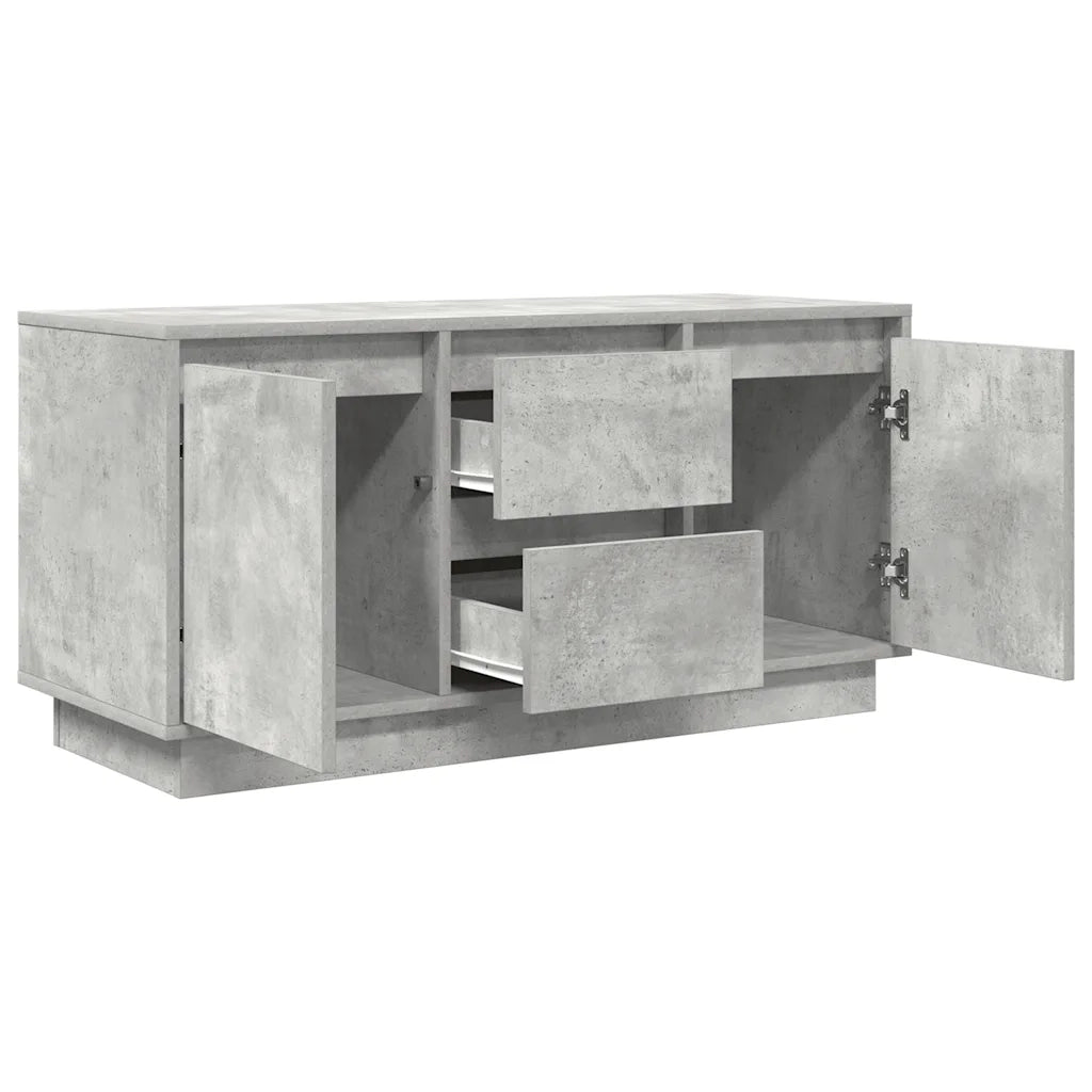 vidaXL Mobile Porta TV con Luci LED Grigio Cemento 100x41x50 cm