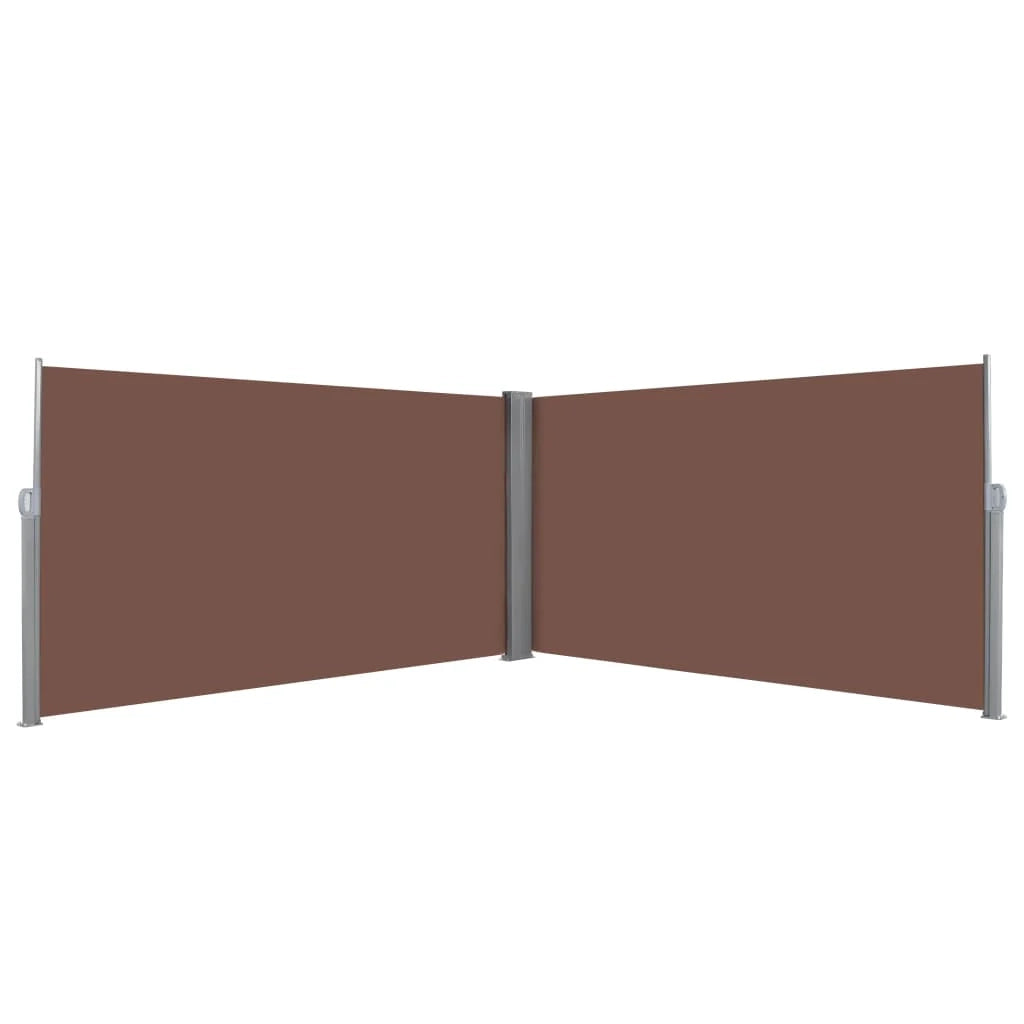 Tenda da sole laterale retrattile/schermo privacy per patio giardino terrazza balcone 160 x 600 cm marrone 02_0007098