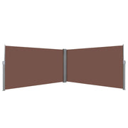 Tenda da sole laterale retrattile/schermo privacy per patio giardino terrazza balcone 160 x 600 cm marrone 02_0007098
