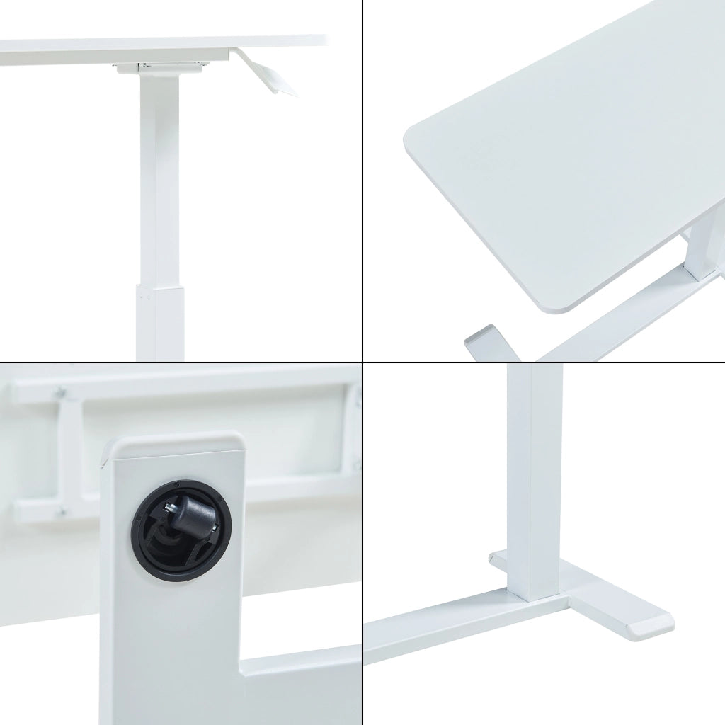 Tavolo per Notebook Klirg con Piano Regolabile in Altezza - Bianco [en.casa]