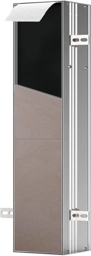Modulo per armadietto da bagno per set di spazzole - Armadio da bagno con contenitore per carta igienica e funzione apertura a spinta - 658 mm armadietti da bagno altezza