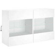 Mobile TV multimediale mensola TV credenza mobile TV parete attrezzata per sala da pranzo soggiorno camera da letto con luci LED 98,5 x 30 x 60,5 cm bianco 02_0027930