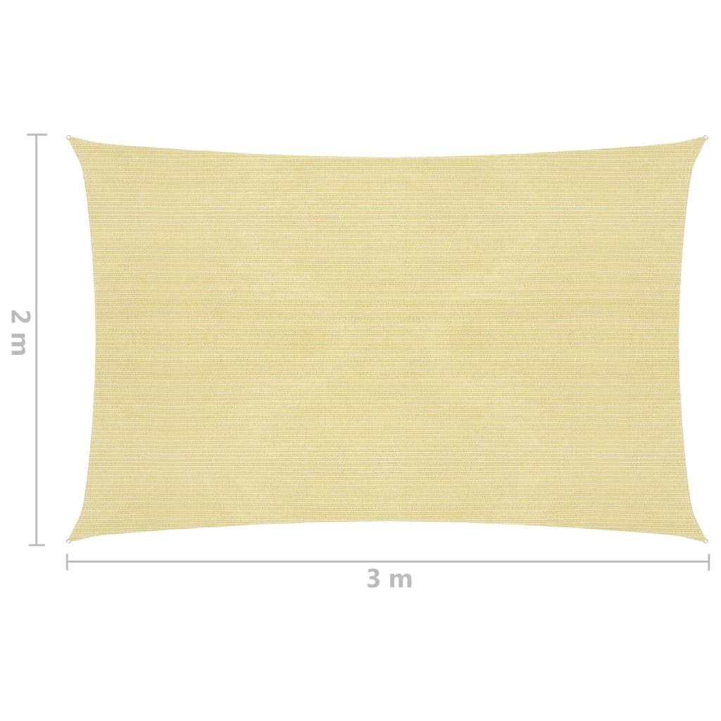 Vela ombreggiante/ombrellone 160 g/m² 2 x 3 m HDPE beige 02_0008959