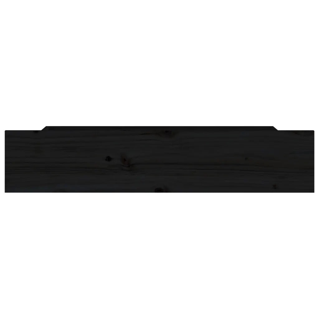 Cassettoni da Letto 4 pz in Legno Massello di Pino Nero