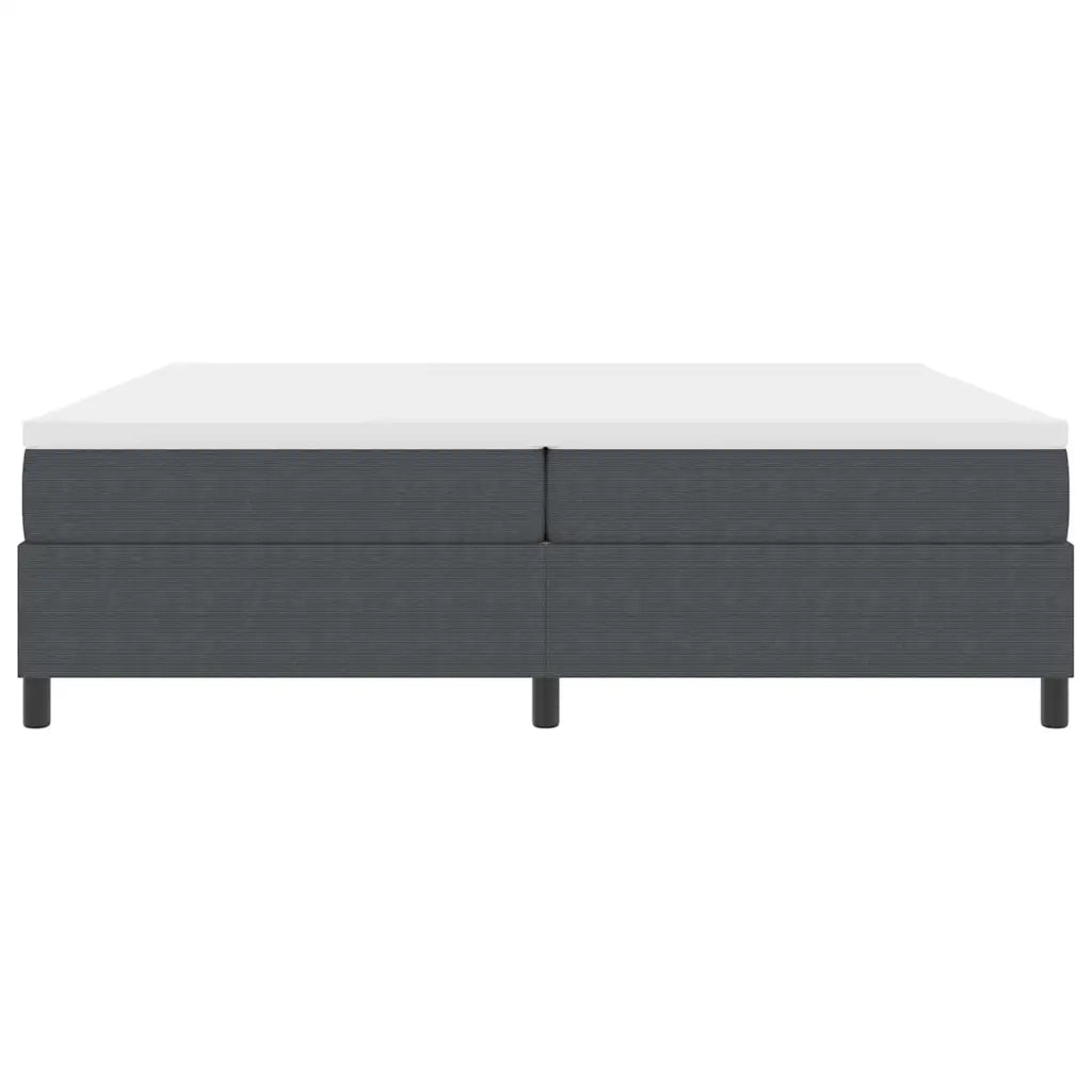 Letto a molle Grigio Scuro e Bianco 200 x 200 cm 3337483