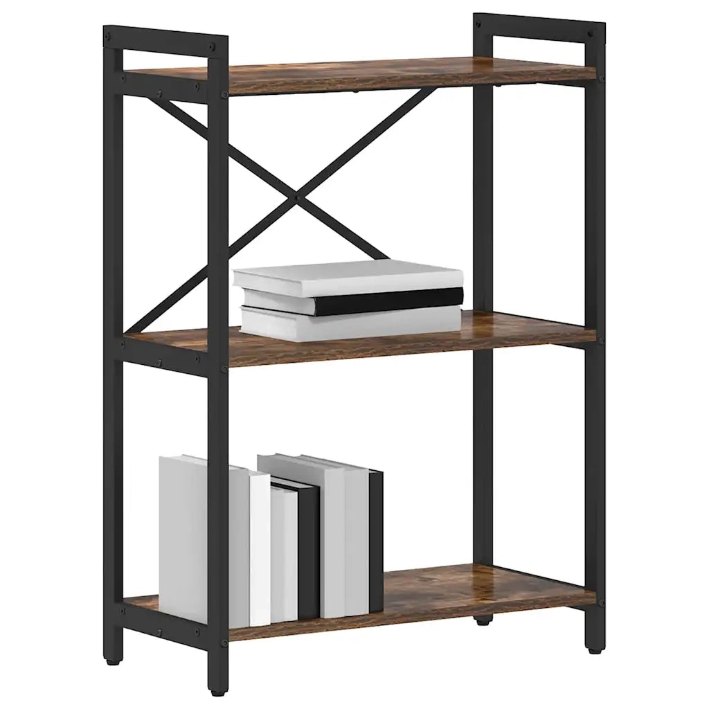 Libreria-Scaffale per Libri-Mobile di Stoccaggio Rovere fum¨¦ 60 x 30 x 85 cm Legno multistrato