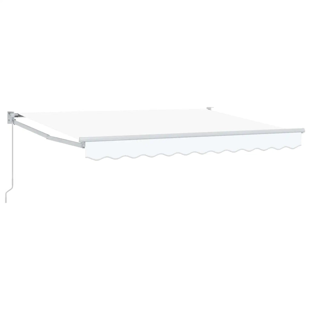 Tenda retrattile Bianco 3,5 x 2 m 100% Poliestere e Alluminio