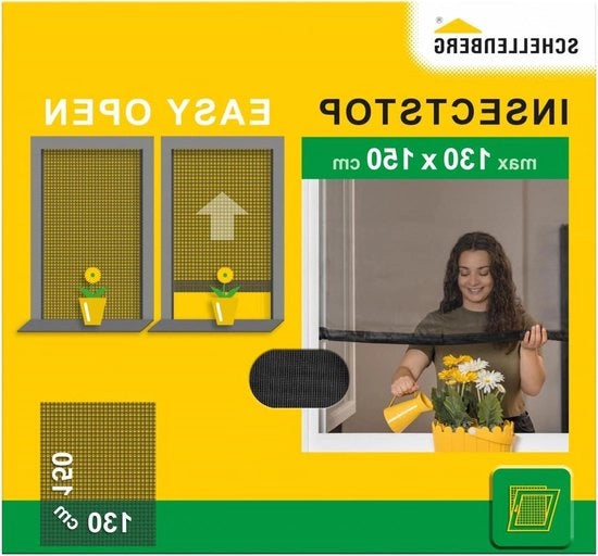 Insegna di ingresso facile da aprire - 130 x 150 cm - poliestere - 70474 con effetto repellente insetti