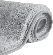 Matrice antiscivolo con microfibre alta densità 50 x 80 cm, matrice per doccia e bagno lavabile in macchina, matrice con fibre microfibra assorbenti per doccia, bagno e area bagno (grigio chiaro)