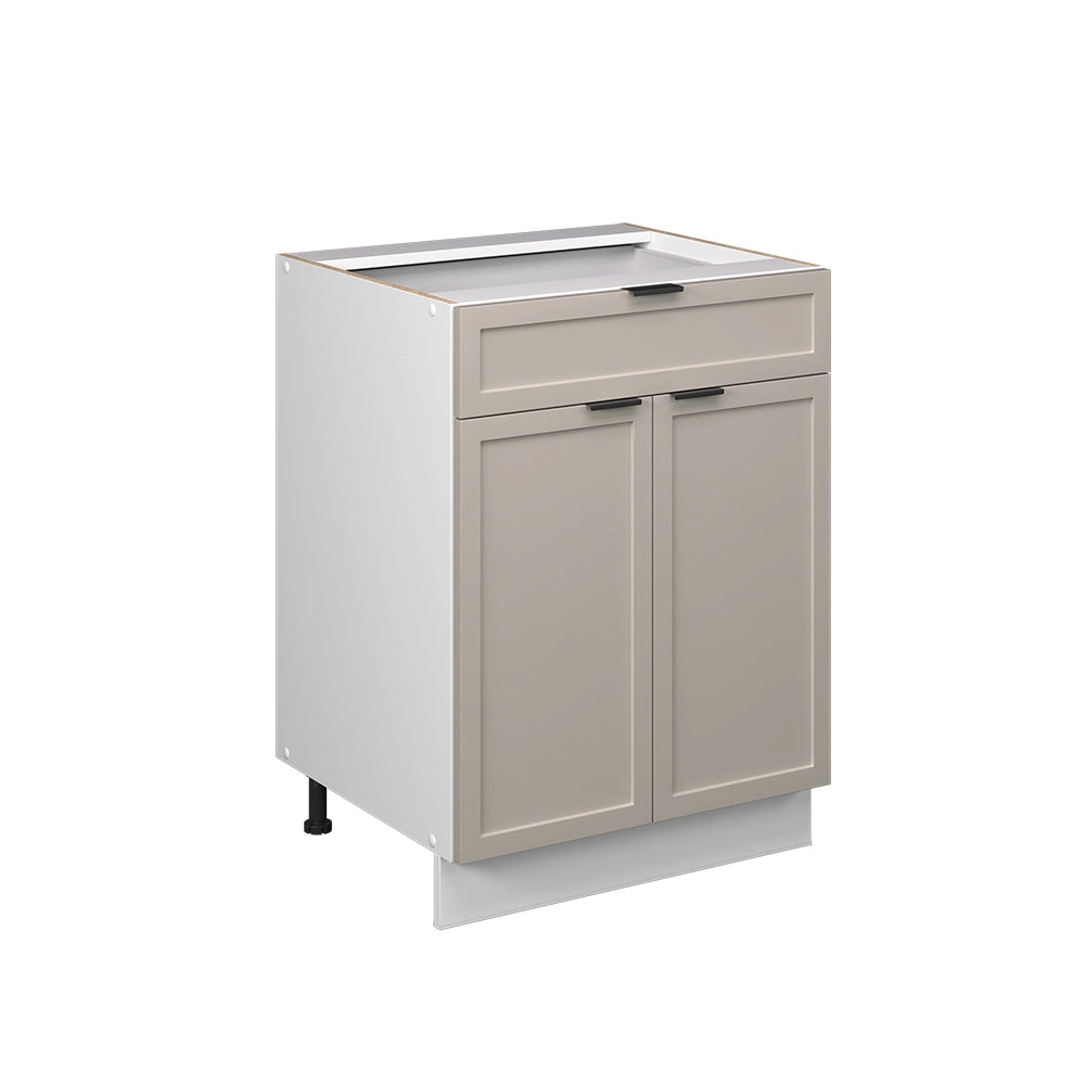 Vicco Mobiletto base per cucina GrigioBeige 60 cm con cassetto, senza piano di lavoro
