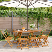 Sedie da Giardino Pieghevoli 8pz Grigie Legno Massello Acacia