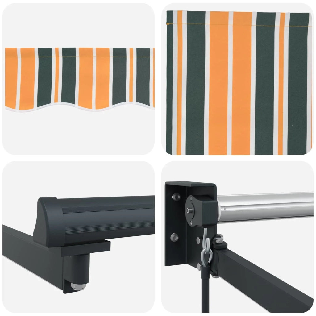 Tenda retrattile manuale con LED 3,5 x 2,5 m