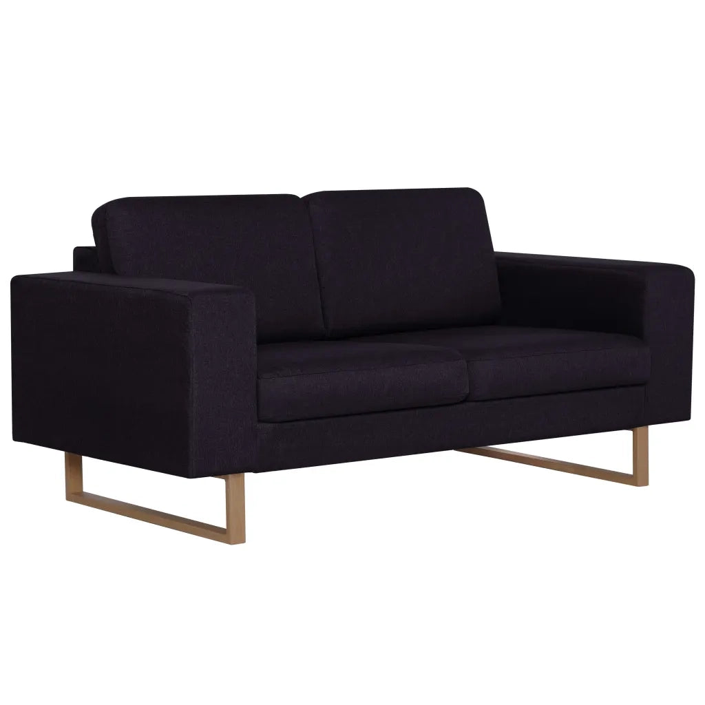 Set Divani 2 pz in Tessuto Nero cod mxl 38608